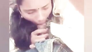 Tamil Girl outdoor Blowjob